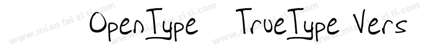宋体 常规 OpenType   TrueType Versio字体转换